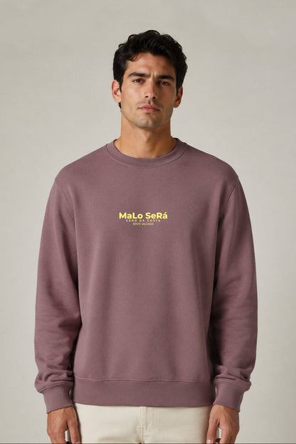 PREVENTA SUDADERA GRANATE/BEIGE "MALO SERÁ" (ENTREGA disponible desde 02/07)