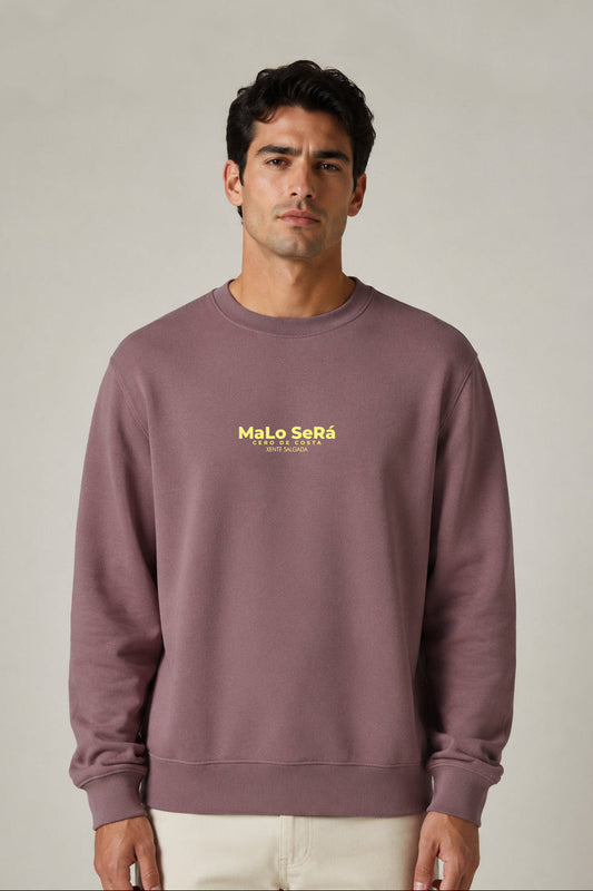 PREVENTA SUDADERA GRANATE/BEIGE "MALO SERÁ" (ENTREGA disponible desde 02/07)