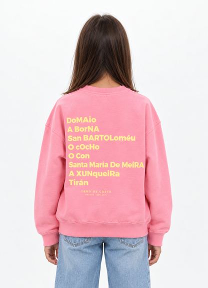 SWEATSHIRT ROSA/BEGE "MOAÑA"
