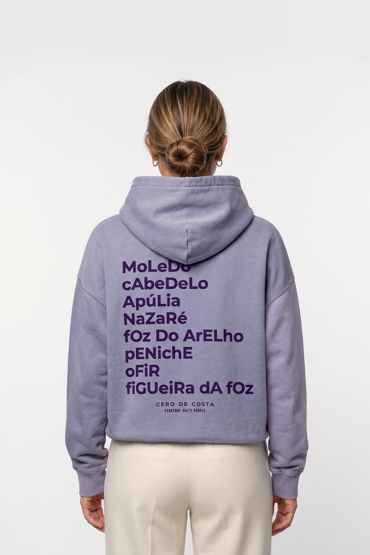 SUDADERA LILA-TIZA/MORADO "PORTUGAL MOLEDO" CON CAPUCHA – foto 4