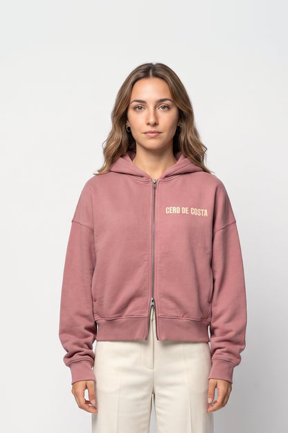 SUDADERA ROSA/CREMA "PORTUGAL ERICEIRA" CREMALLERA CORTA – foto 3