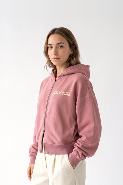 SUDADERA ROSA/CREMA "PORTUGAL ERICEIRA" CREMALLERA CORTA – foto 6