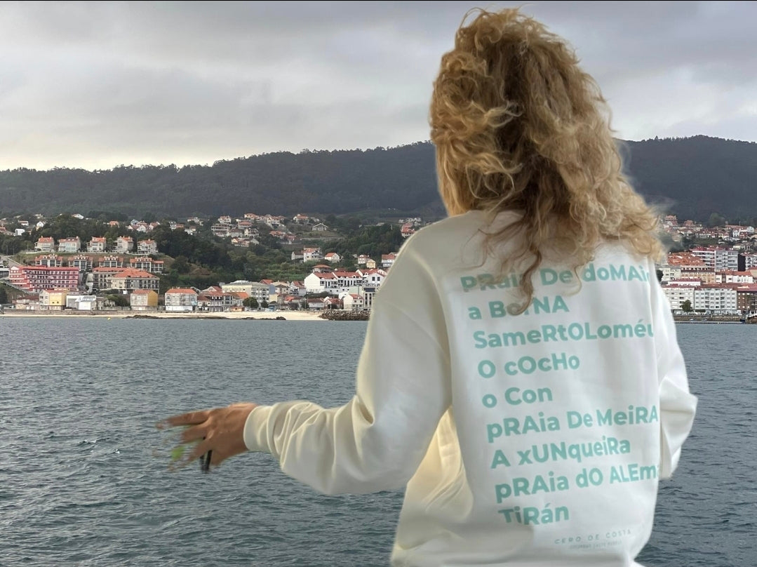 SUDADERA "MOAÑA" BLANCO/AZUL