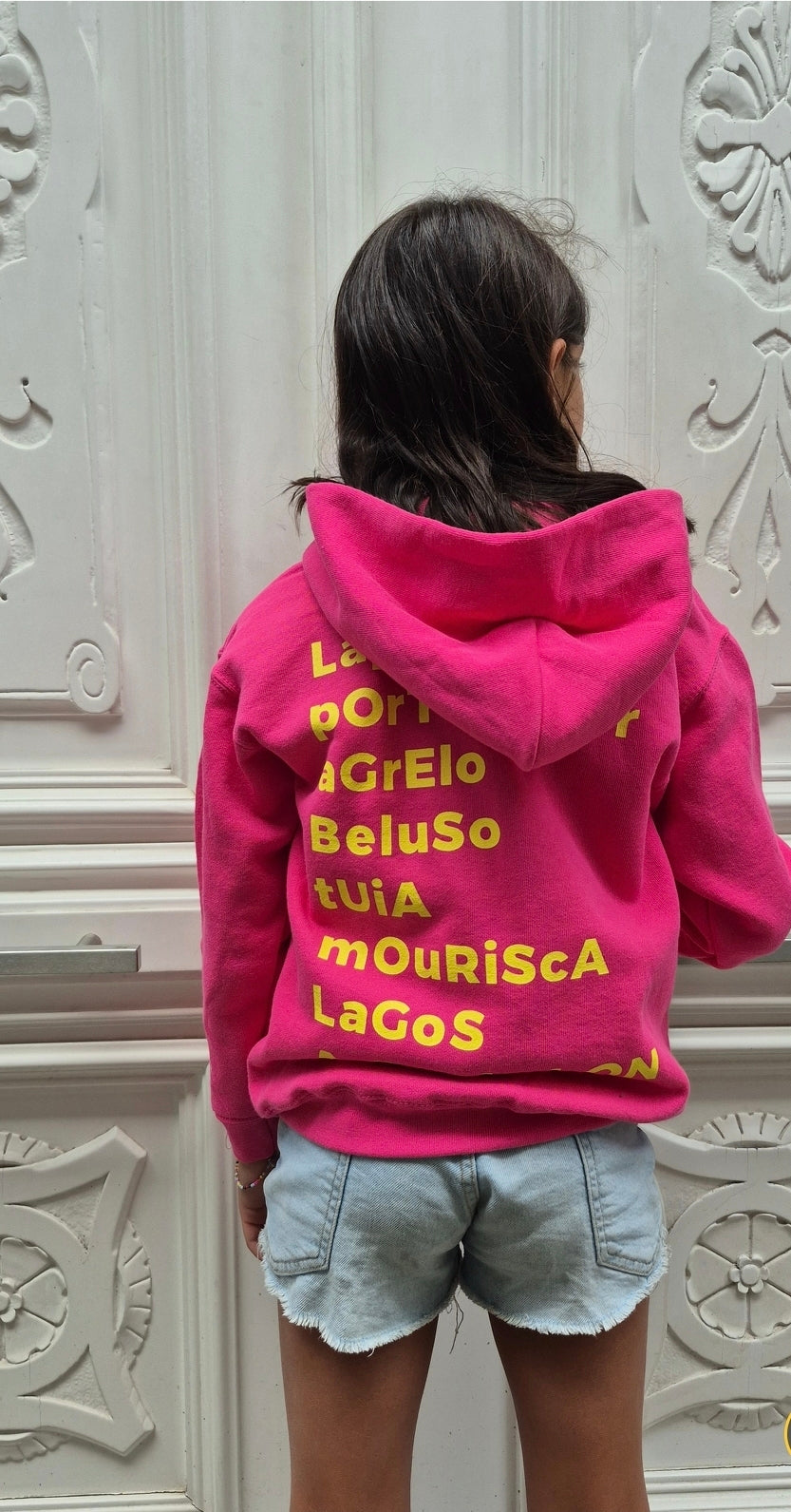 SUDADERA FUCSIA/AMARILLO "BUEU " CREMALLERA