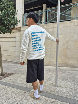 SUDADERA "PANXÓN" BLANCO/AZUL KLEIN