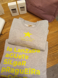 SUDADERA KIDS GRIS/FLÚOR "PONTEVEDRA" ESTRELLA