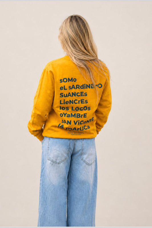 SUDADERA AMARILLO/AZUL "SANTANDER"