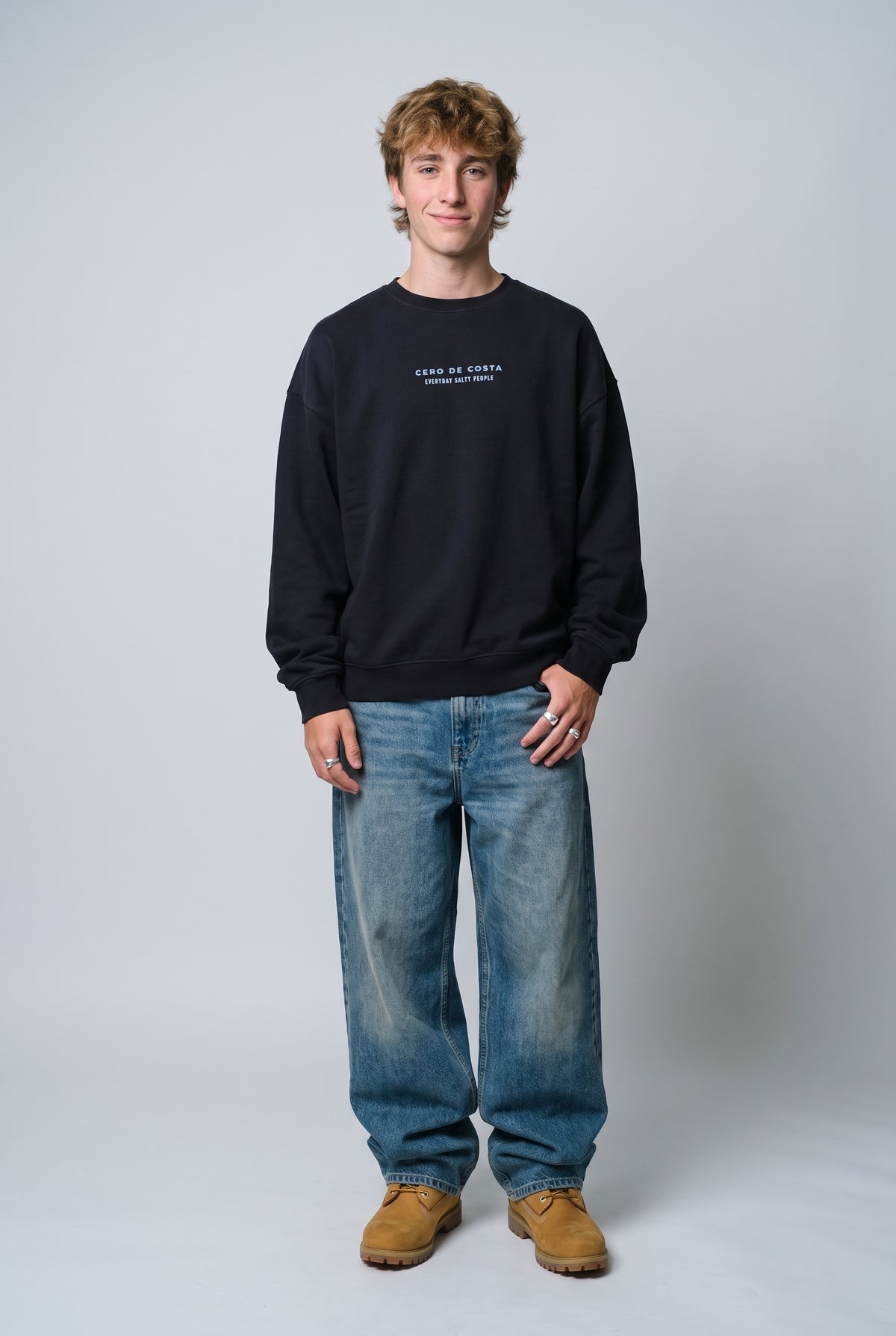 SUDADERA ANTRACITA-O/CELESTE "PLAYAS RAZO" – foto 4