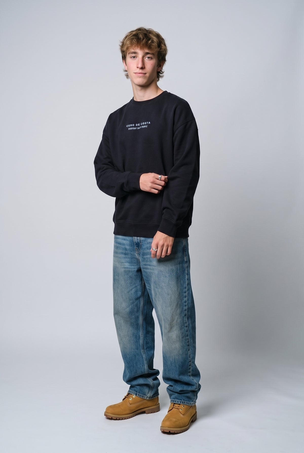 SUDADERA ANTRACITA-O/CELESTE "PLAYAS RAZO" – foto 5